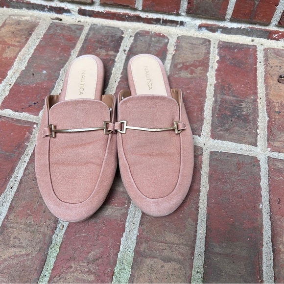 NAUTICA women’s Slides Size 8.5 Mules Tan comfortable casual easy slip on - Picture 3 of 8